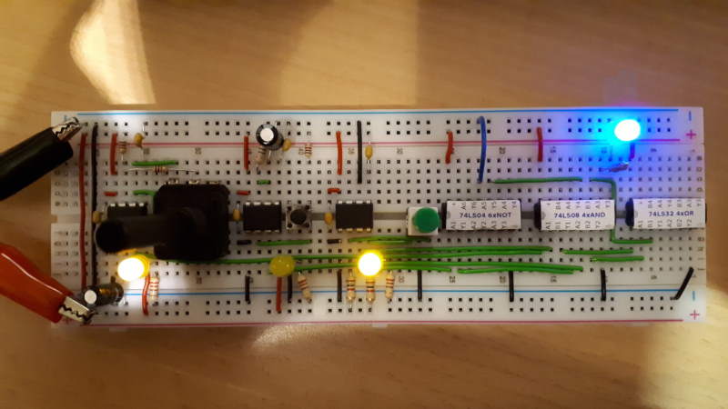 Taktgeber auf Breadboard